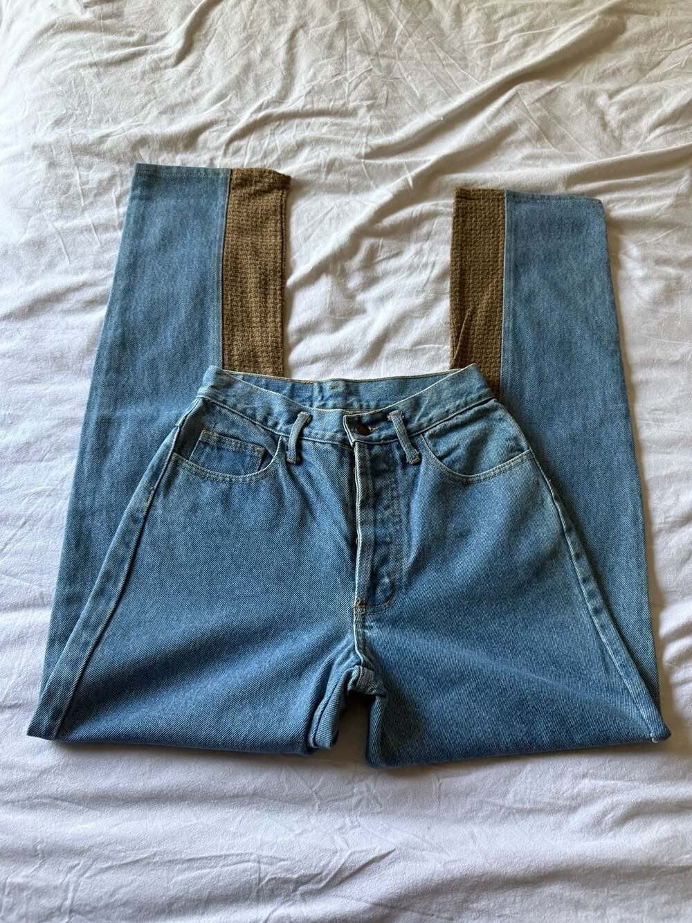 Rare Vintage 90s Paris Blues High-Waisted Paneled Jeans - Made in USA